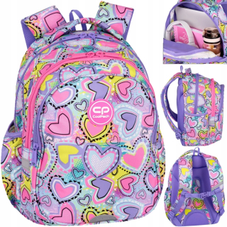 COOLPACK ŠKOLSKÝ BATOH PRE DIEVČATÁ TRIEDY 1-3 SRDCE Ružový